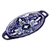 Ceramic butter dish, 'Puebla Kaleidoscope' - Blue and White Talavera Style Ceramic Butter Dish (image 2a) thumbail