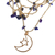 Gold plated lapis lazuli jewelry set, 'Celestial Blue' - Gold Plated Crocheted Jewelry Set with Lapis Lazuli (image 2b) thumbail