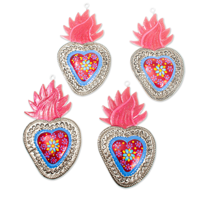Tin Heart Ornaments