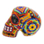 Beaded skull, 'Huichol Visions' - Huichol Handcrafted Bright Beaded Skull Figurine (image 2c) thumbail