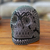 Beaded skull, 'Huichol Starburst' - Huichol Beaded Starburst Skull Figurine thumbail