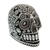 Beaded skull, 'Monochrome Jicuri' - Huichol Beaded Monochrome Peyote Skull Figurine (image 2a) thumbail
