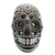 Beaded skull, 'Monochrome Jicuri' - Huichol Beaded Monochrome Peyote Skull Figurine (image 2b) thumbail
