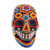 Huichol beaded skull, 'Bright Icons' - Huichol Beaded Skull Figurine in Bright Colors (image 2b) thumbail