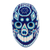 Beaded skull, 'Eagle Mother' - Huichol Beaded Dark Blue Skull with Huichol Icons (image 2c) thumbail