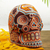 Huichol beaded skull, 'Deer and the Scorpion' - Huichol Beaded Deer & Scorpion Skull Figurine
