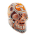 Beaded skull, 'Deer and the Scorpion' - Huichol Beaded Deer & Scorpion Skull Figurine thumbail