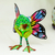 Recycled papier mache alebrije, 'Frog of Abundance' - Hand Crafted Papier Mache Frog Alebrije (image 2b) thumbail