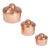 Decorative copper jars, 'Santa Clara Tradition' (set of 3) - Hand Crafted Small Copper Jars with Lids (Set of 3) (image 2a) thumbail