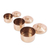 Tarros decorativos de cobre, 'Tradición de Santa Clara' (juego de 3) - Pequeños tarros de cobre hechos a mano con tapas (juego de 3)