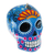 Hand-painted candle, 'Starry Blue Skull' - Mexican Day of the Dead Blue Skull Candle with Stars