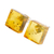Amber stud earrings, 'Simplicity Squared' - Square Amber and Sterling Silver Stud Earrings (image 2a) thumbail