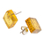 Amber stud earrings, 'Simplicity Squared' - Square Amber and Sterling Silver Stud Earrings (image 2b) thumbail