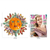 Keramischer Wandakzent, 'Glorious Sun' (Strahlende Sonne) - Handbemalte keramische Sonnenwand mit Akzent