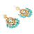 Gold plated filigree chandelier earrings, 'Valley Treasure' - Blue Crystal and Gold Plated Filigree Chandelier Earrings (image 2b) thumbail