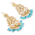 Gold plated filigree chandelier earrings, 'Daisy Enchantment' - 10k Gold Plated Filigree Chandelier Earrings (image 2b) thumbail