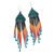 Long beaded waterfall earrings, 'Huichol Chevron in Black' - Extra Long Beaded Huichol-Style Earrings (image 2c) thumbail