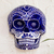 Ceramic mask, 'Cobalt Calavera' - Cobalt Blue Ceramic Skull Mask thumbail
