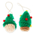 Crocheted ornaments, 'Trimmed Trees' (pair) - Crocheted Christmas Tree Ornaments (Pair)