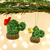 Gehäkelte Ornamente, (Paar) - Einzigartiger gehäkelter Kaktus-Weihnachtsschmuck (Paar)