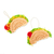 Crocheted ornaments, 'Tacos for Christmas' (pair) - Fun Taco Christmas Ornaments (Pair)