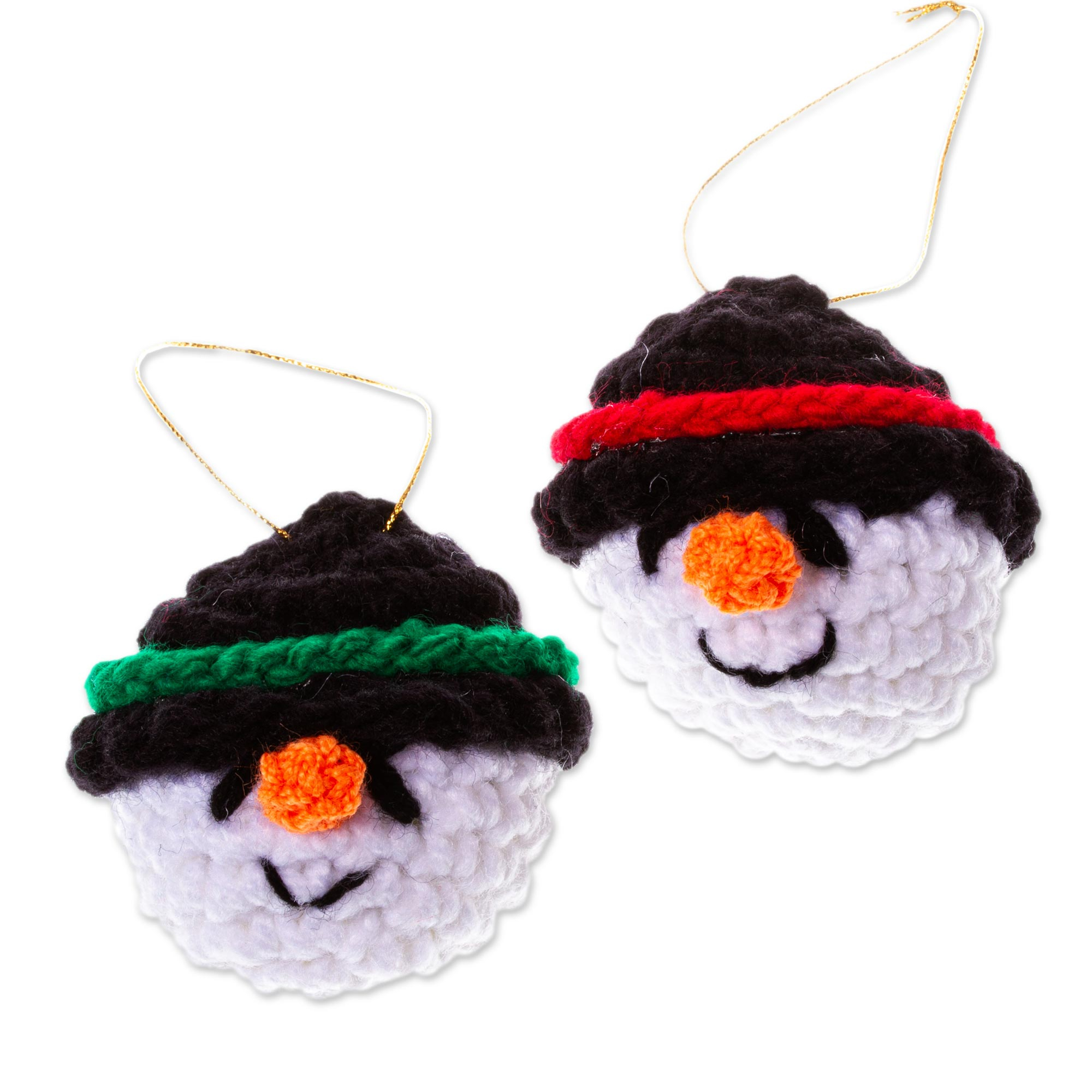 Handmade Crochet Snowman Ornament