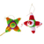 Crocheted ornaments, 'Piñata Cheer' (pair) - Hand Crocheted Colorful Piñata Ornaments (Pair)