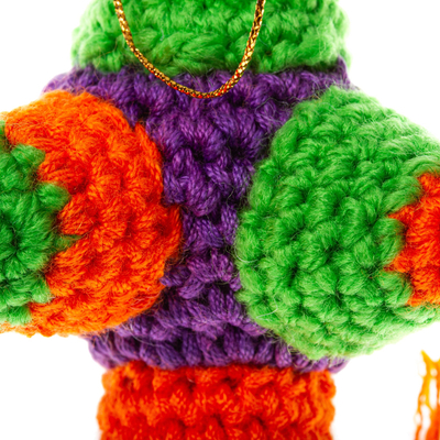 Adornos de ganchillo, (par) - Adornos coloridos de piñata tejidos a mano (par)