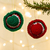 Crocheted ornaments, 'Sombrero Cheer' (pair) - Red and Green Sombrero Ornaments (Pair)