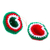Gehäkelte Ornamente, (Paar) - Rote und grüne Sombrero-Ornamente (Paar)