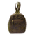 Rucksack aus genarbtem Leder, 'Falling Leaves in Olive' - Handgefertigter Rucksack aus olivfarbenem Leder