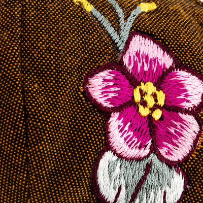 Mascarilla de algodón bordada, (par) - Mascarillas de algodón floral hechas a mano (par)