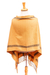 Cotton shawl, 'Golden Brown Garden' - Maya Handwoven Golden Brown Floral Cotton Shawl (image 2c) thumbail