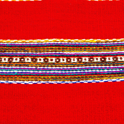 Tapete de lana zapoteca, (2x3.5) - Alfombra zapoteca de lana auténtica tejida a mano (2x3.5)
