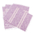 Manteles individuales de algodón, 'Inspiration in Lavender' (juego de 4) - Manteles individuales de algodón blanco y lavanda (juego de 4)