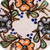 Keramikornamente, (Paar) - Handbemalte florale Keramikornamente (Paar)