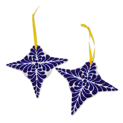 Keramische Ornamente, 'Weihnachts-Piatas' (Paar) - Weihnachtsschmuck in Piatenform aus Keramik (Paar)