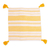Kissenbezug aus Baumwolle - Handgewebter Kissenbezug in Weiß und Gelb