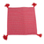 Kissenbezug aus Baumwolle - Kissenbezug in Erdbeerrot mit Quasten