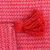 Funda de cojín de algodón - Funda cojín borlas rojo fresa