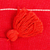 Kissenbezug aus Baumwolle - Handgewebter Kissenbezug aus leuchtend roter Baumwolle