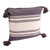Cotton cushion cover, 'Grey Groove' - Grey and White Striped Cushion Cover
