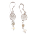 Labradorite dangle earrings, 'Solar Circle' - Sterling Silver Filigree and Labradorite Dangle Earrings