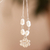 Halskette mit Anhänger aus kultivierten Süßwasserperlen - Halskette mit Gänseblümchen-Anhänger aus Zuchtperlen und Sterlingsilber