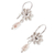 Cultured pearl dangle earrings, 'Darling Daisies' - Mexican Sterling Silver Daisy Earrings with Cultured Pearl