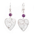 Sterling silver filigree dangle earrings, 'Ethereal Harmony' - Sterling Silver Filigree Dangle Earrings with Amethyst