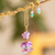 Gold-plated amethyst and agate jewelry set, 'Violet Garden' - Floral Jewelry Set with Amethyst and Agate thumbail