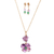 Gold-plated amethyst and agate jewelry set, 'Violet Garden' - Floral Jewelry Set with Amethyst and Agate (image 2b) thumbail
