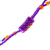 Glass beaded pendant necklace, 'Huichol Purple Cascade' - Huichol Handcrafted Purple Beadwork Pendant Necklace (image 2c) thumbail