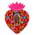 Tin plaque, 'Roses for Guadalupe' - Handcrafted Virgin of Guadalupe Heart Plaque or Photo Frame (image 2a) thumbail